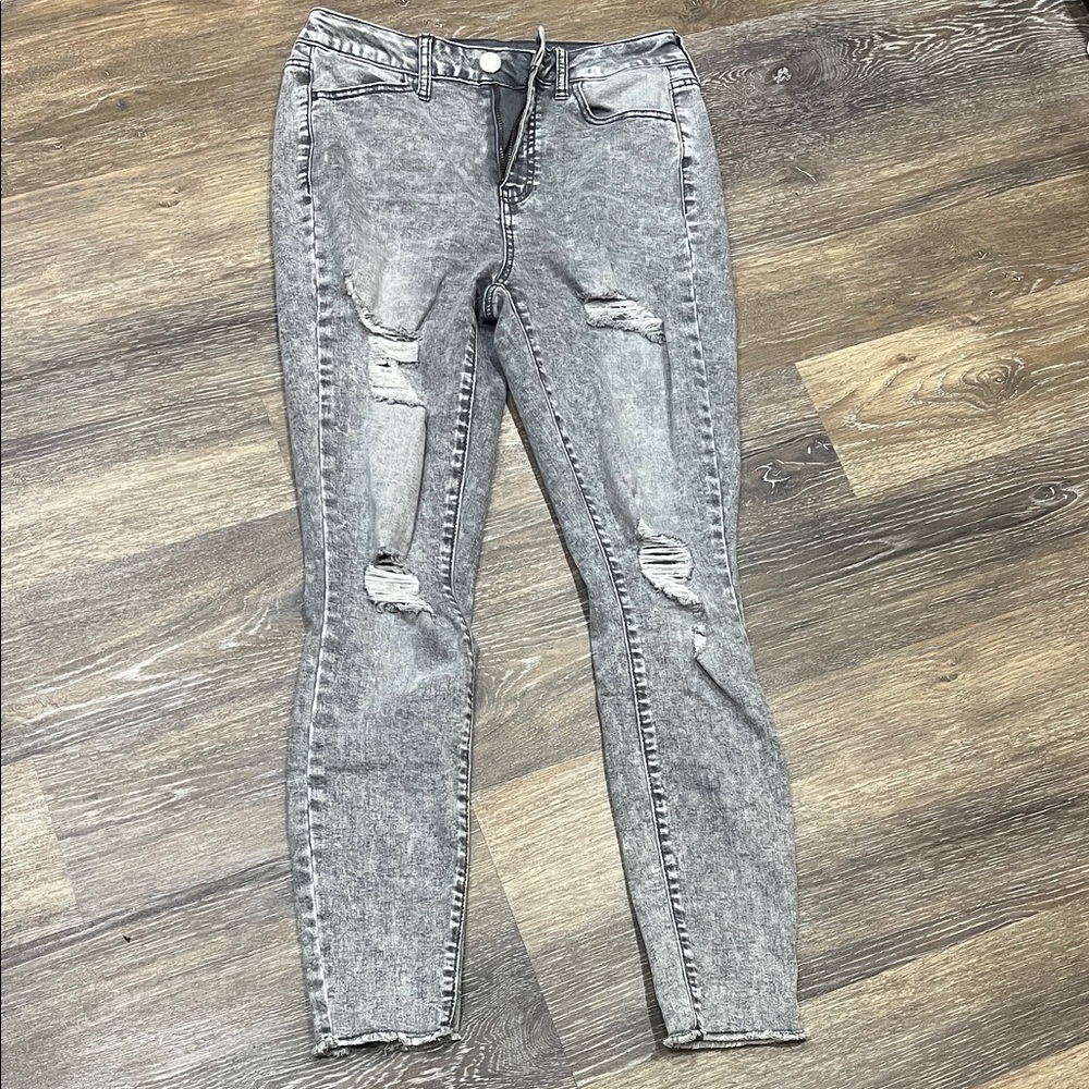 SO Women's Distressed Black Skinny Jeans - Picture 1 of 7